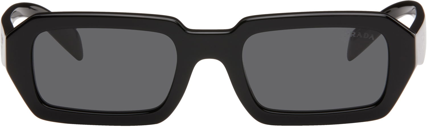 Solglasögon Prada Angular Rectangle Acetate Sunglasses Svart | 0PR A12S 8056597967884, 0