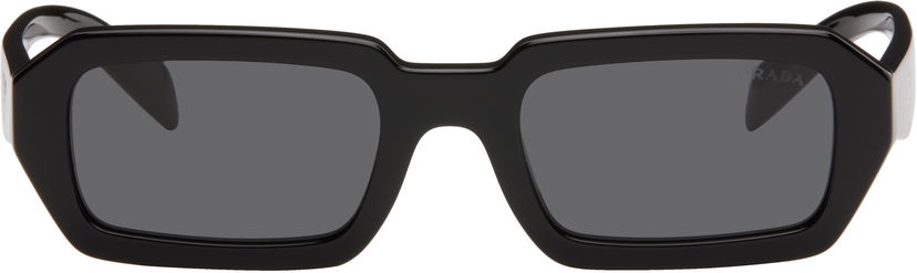 Solglasögon Prada Angular Rectangle Acetate Sunglasses Svart | 0PR A12S 8056597967884