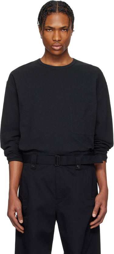 T-shirt LEMAIRE Lemaire Boxy Pocket Long Sleeve T-Shirt Svart | TO1340 LJ1010, 0