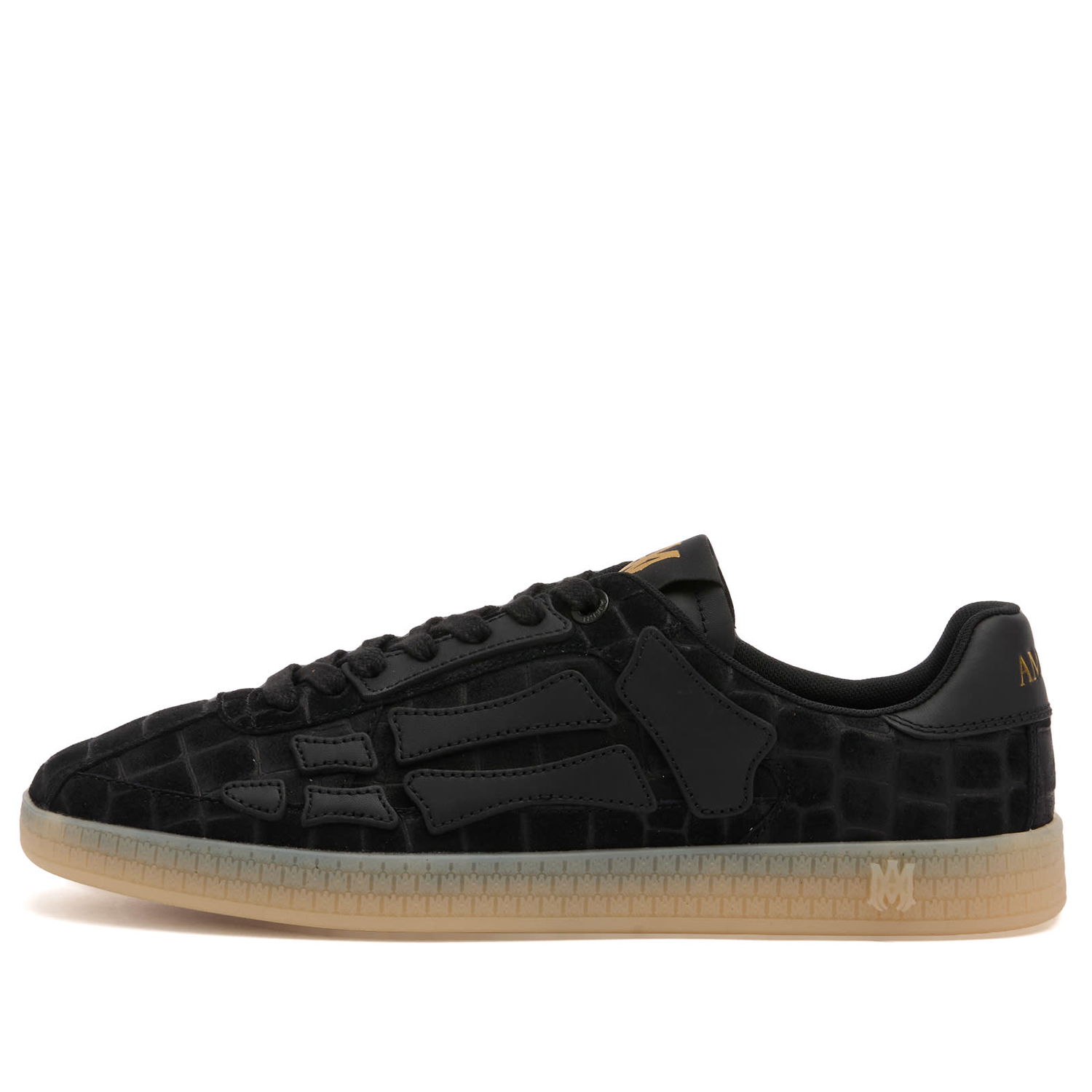 Sneakers och skor AMIRI Croc Debossed Pacific Bones Svart | AMFOSR1177-BLK, 0