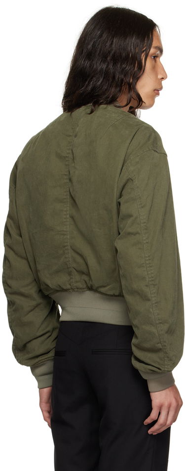 Bomberjacka We11done We11done Dropped Shoulder Bomber Jacket Grön | WD-JP3-23-014-U-KK, 2