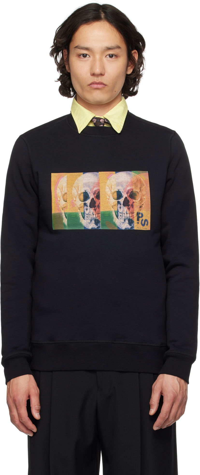 Sweatshirt Paul Smith PS Paul Smith Skull Graphic Sweatshirt Svart | M2R-191Z-PP4699-79
