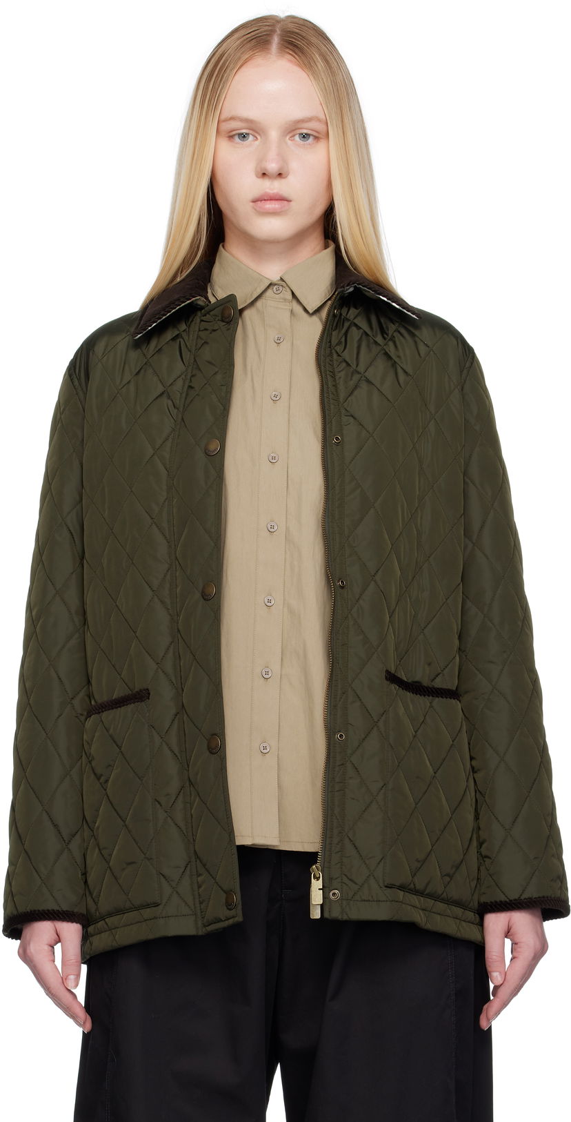 Jacka Burberry Burberry Broadway Quilted Jacket Grön | 8113840