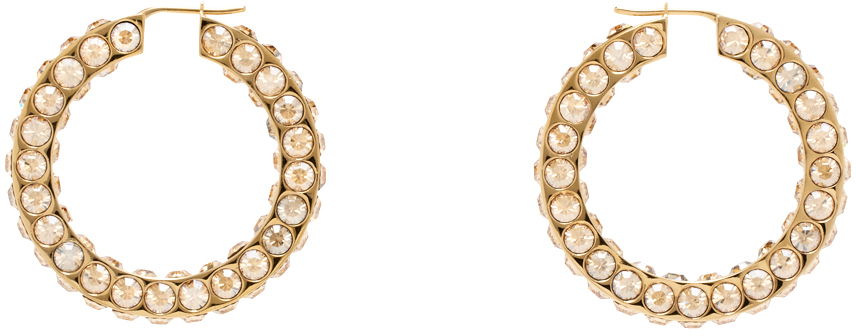 Örhängen Amina Muaddi Muaddi Big Crystal Hoop Earrings Gul | JAH HOOP BIG, 0