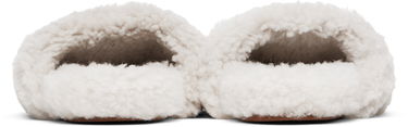 Kläder Yves Salomon Yves Salomon Merinos Curly Lamb Slippers Vit | 25W23WAA342XXMECL, 1