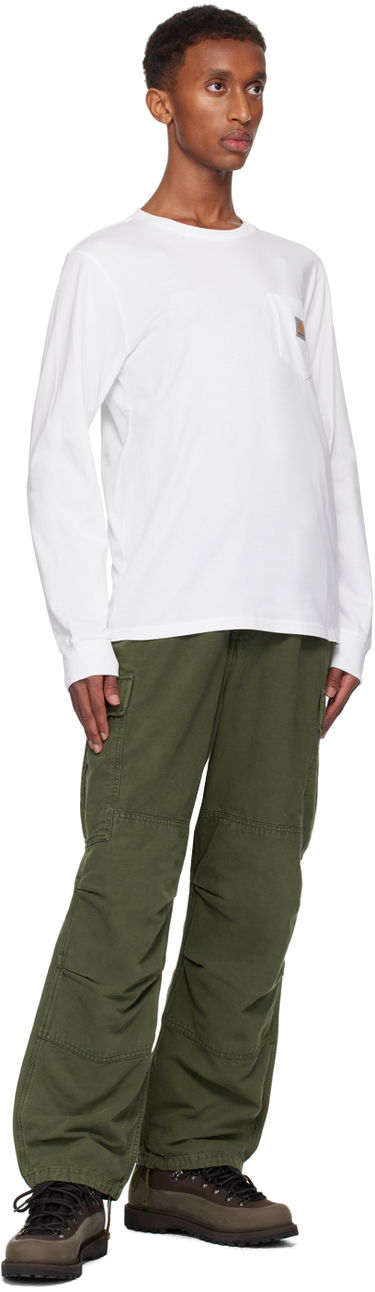 T-shirt Carhartt WIP Long Sleeve Pocket T-Shirt Vit | I030437, 3