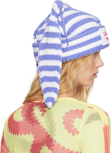 Mössa Charles Jeffrey Loverboy Charles Jeffrey Loverboy Chunky Knit Rabbit Beanie Blå | 54131501, 2