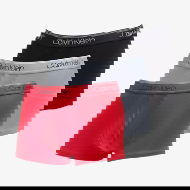 Boxare CALVIN KLEIN Microfiber Stretch Wicking Technology Low Rise Trunk 3-Pack Black/ Convoy/ Red Gala Flerfärgad | NB2569A 8Z8, 0