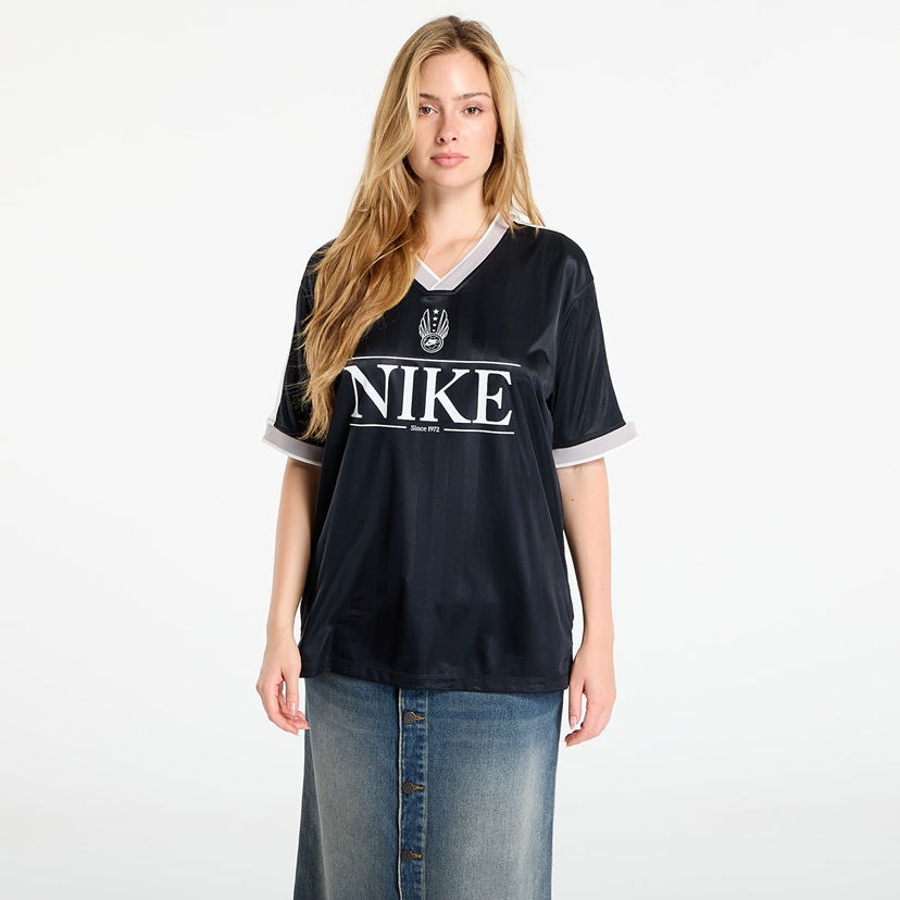 Jersey Nike Sportswear Women's V-Neck Jersey Top Svart | IH8504-010