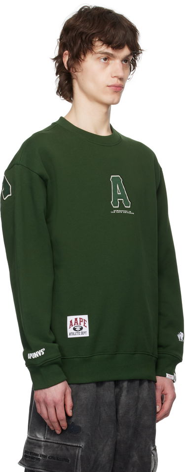 Sweatshirt AAPE by A Bathing Ape AAPE by A Bathing Ape Injection Crewneck Sweatshirt Grön | AAPSWMC336XXNGRD, 1