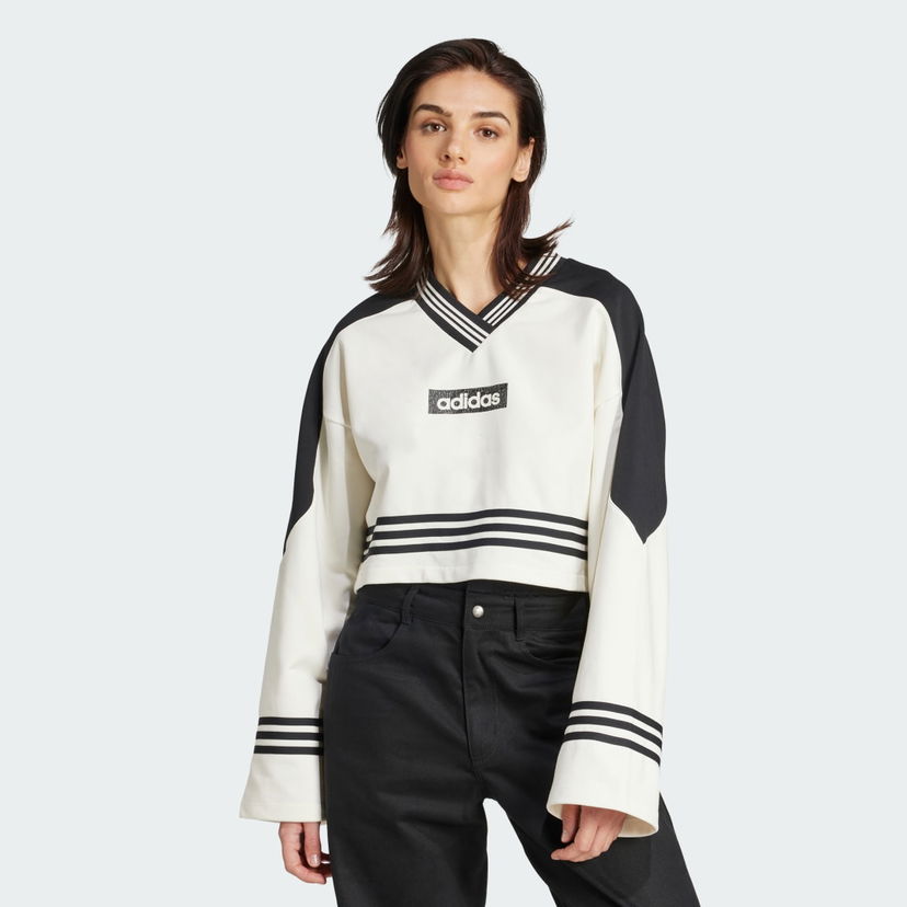 Sweatshirt adidas Performance Blocking Crewneck Sweatshirt Vit | JX7597