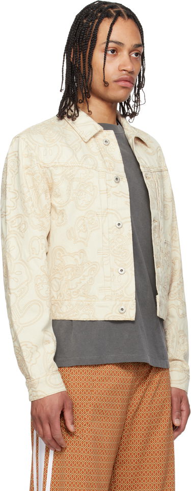 Jacka KENZO Kenzo Paris VERDY Edition Embroidered Trucker Jacket Beige | FF55DV3096W1, 1