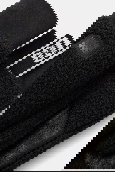 Handskar UGG Logo Tape Fleece Mittens Svart | 101099-BLK, 2