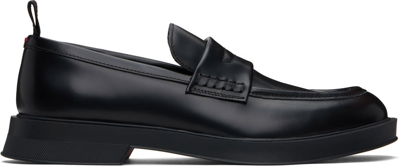 Sneakers och skor BOSS Hugo Brush-Off Leather Loafers Svart | 50541823