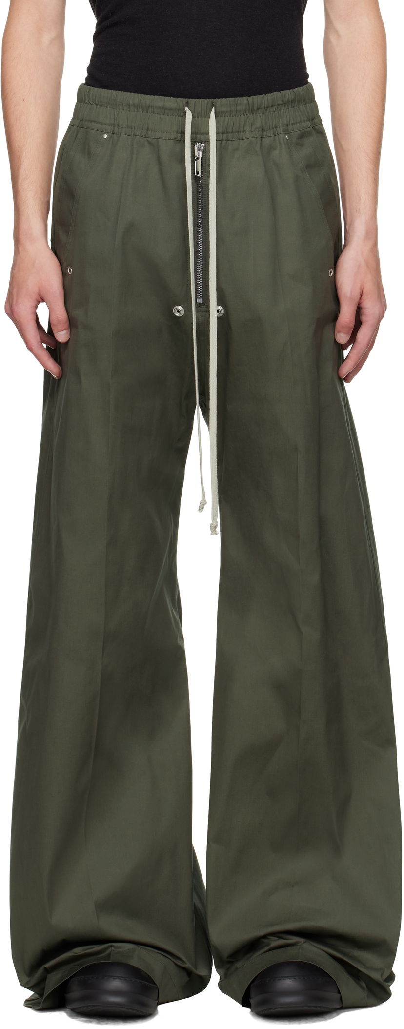 Byxor Rick Owens Rick Owens Concordians Wide Bela Trousers Grön | RU02E1366 TE
