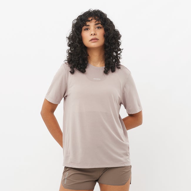 T-shirt Salomon Shakeout Core Tee Purpur | LC2425100