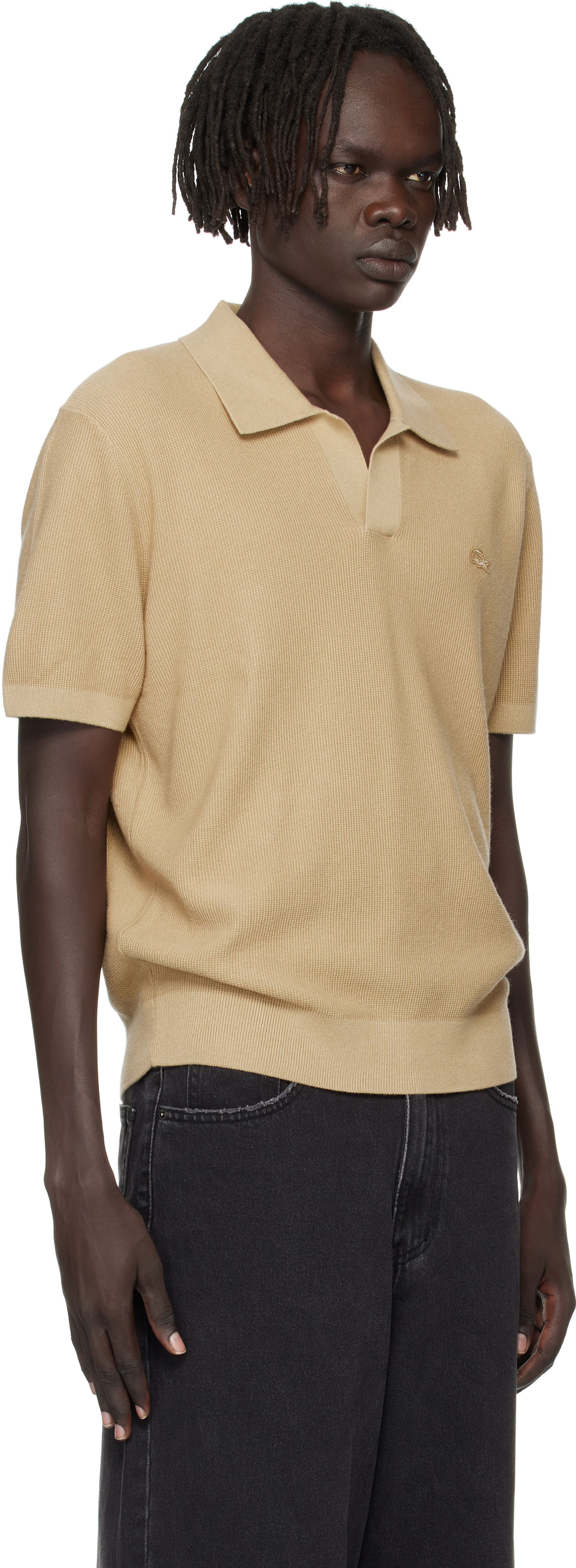 Polotröja Lacoste Lacoste Open Collar Polo Beige | AH5186_02S, 1