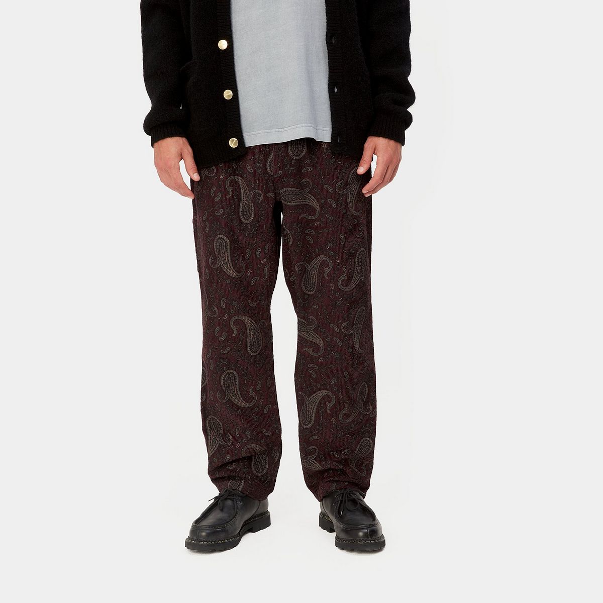 Byxor Carhartt WIP Flint Pant Paisley Print "Buckeye rinsed" Brun | I029443_1U6_02, 0
