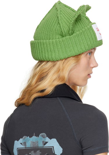 Mössa Charles Jeffrey Loverboy Charles Jeffrey LOVERBOY Chunky Knit Ears Beanie Grön | 54130304, 2