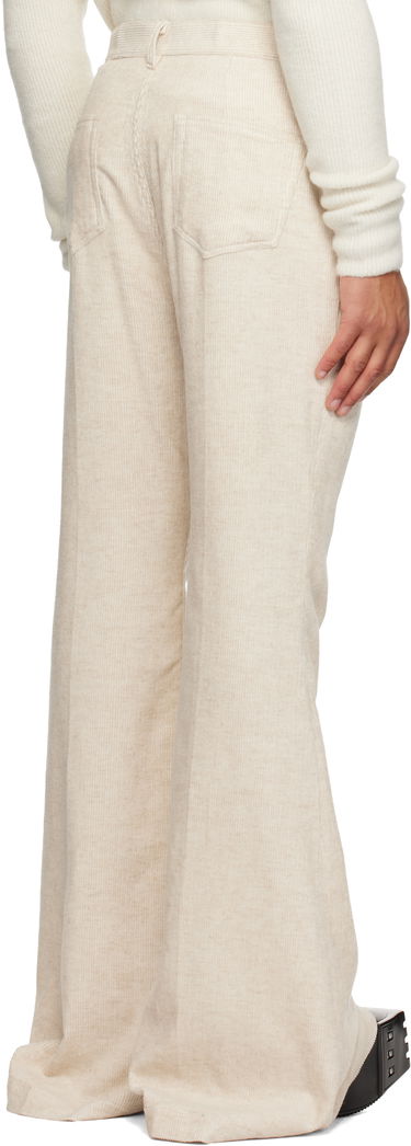 Byxor Rick Owens Concordians Geth Corduroy Flared Trousers Beige | RU02E1333 MLC, 2