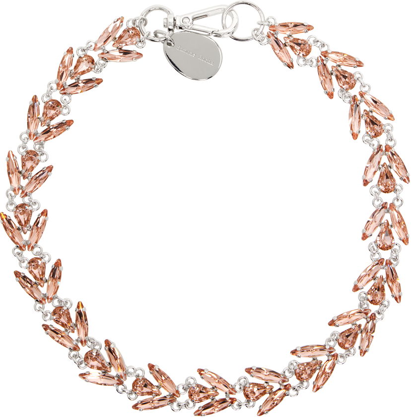 Halsband Simone Rocha Simone Rocha Crystal Floret Necklace Rosa | NKS77 0903
