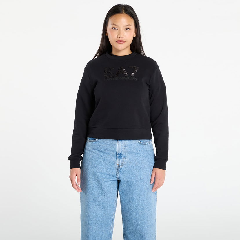 Sweatshirt Emporio Armani EA7 Emporio Armani Train Logo Series Sweatshirt Svart | 7W000542AF16442UC001