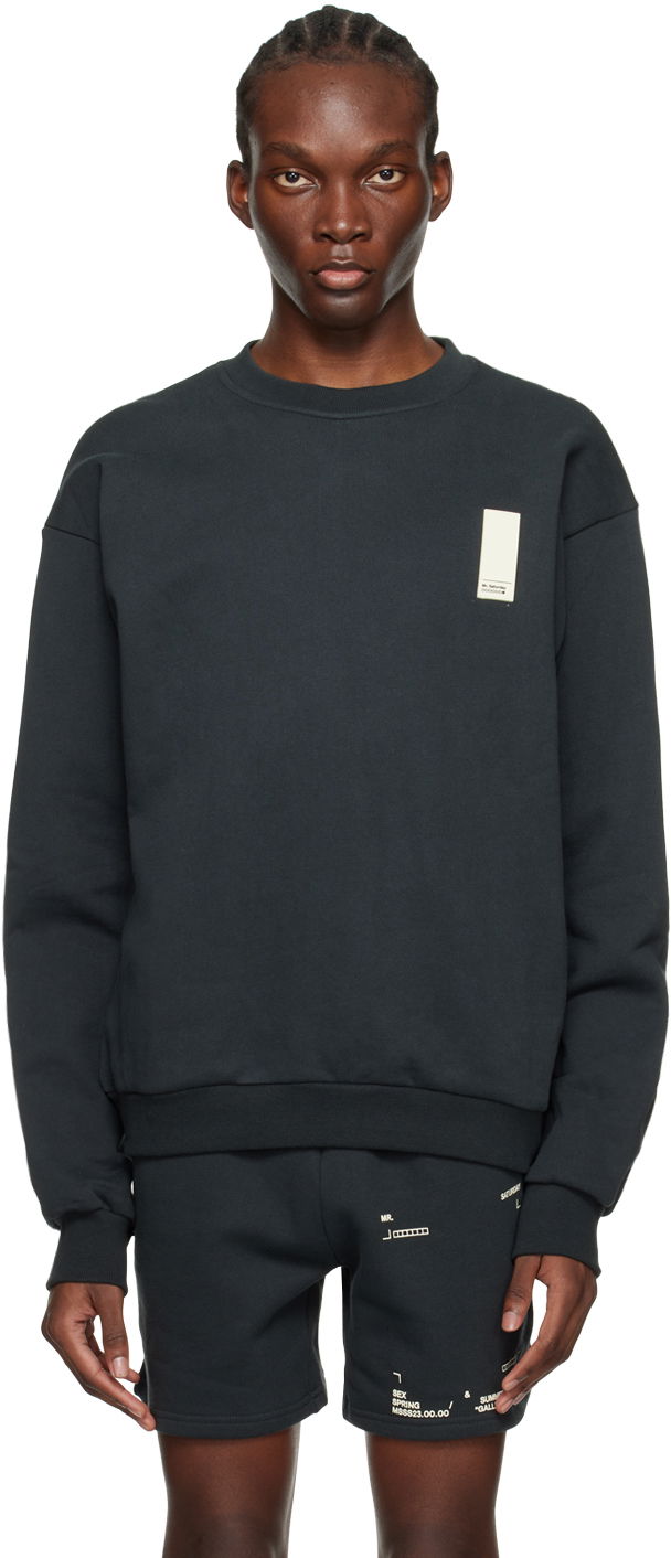 Sweatshirt Mr. Saturday Patch Sweatshirt Svart | MSSS 23.16.25a