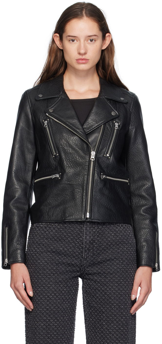 Jacka rag & bone rag & bone Arrow Leather Jacket Svart | WAW24F2012BU12