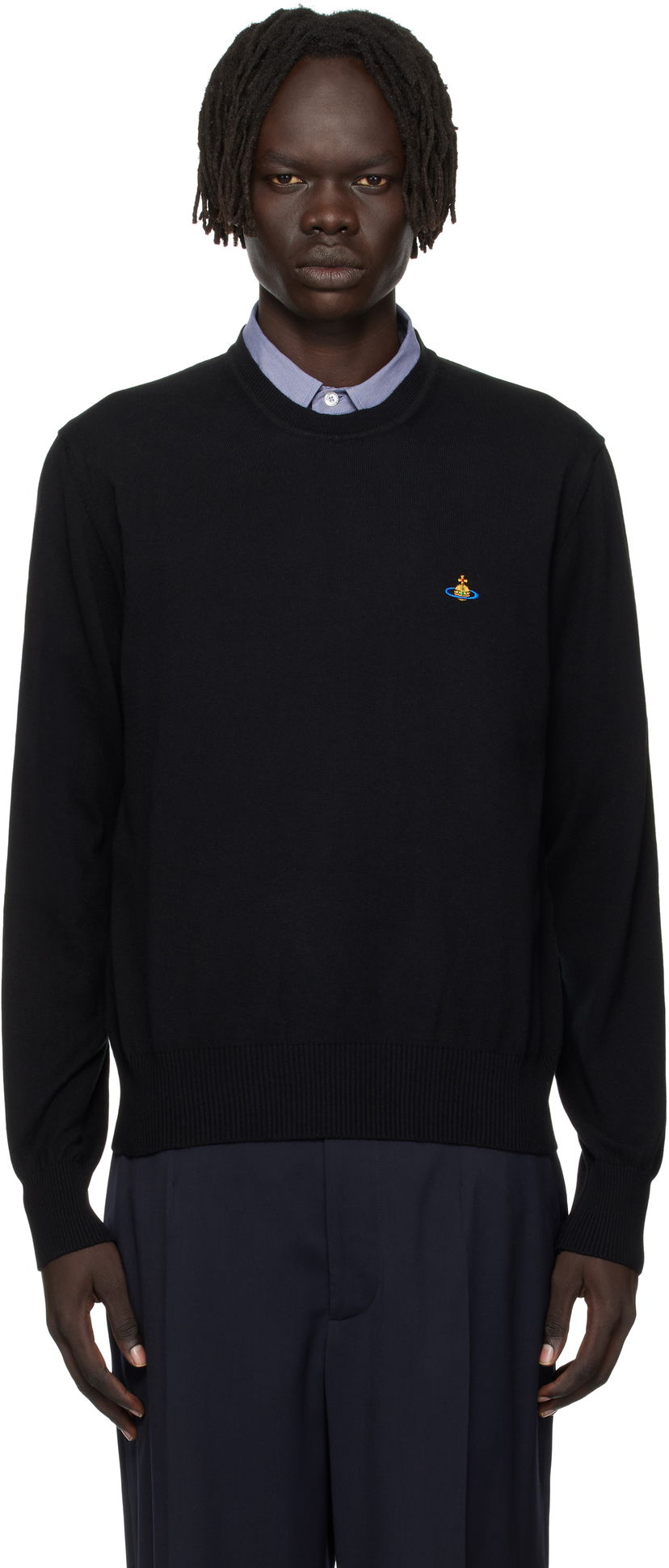 Sweater Vivienne Westwood Vivienne Westwood Alex Round Neck Sweater Svart | 27010012-Y001V-