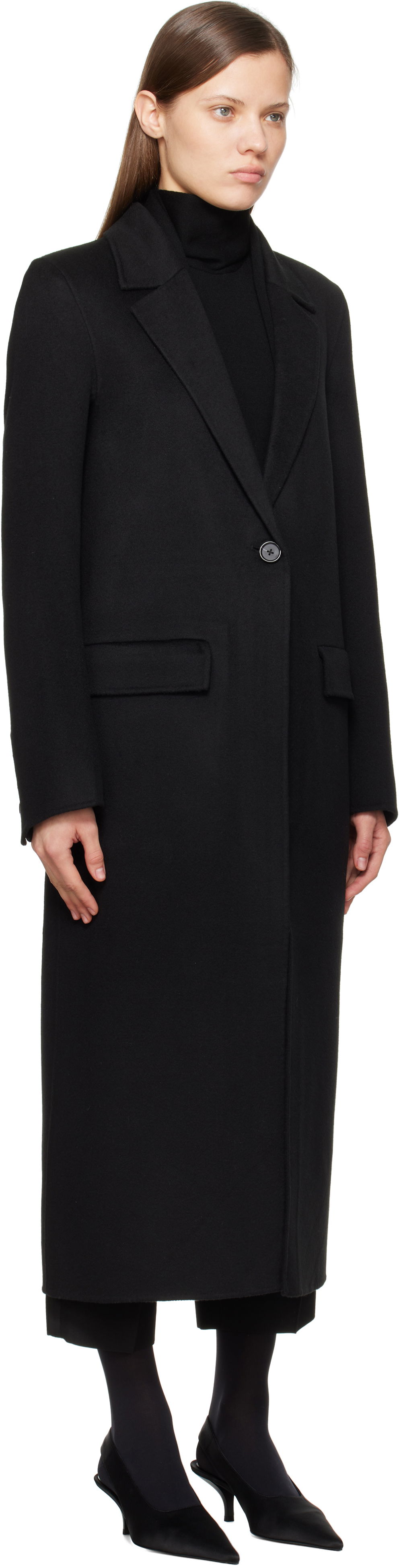 Rockar TOTEME TOTEME Classic Doublé Coat Svart | 251-WRO4725-FB0006, 1