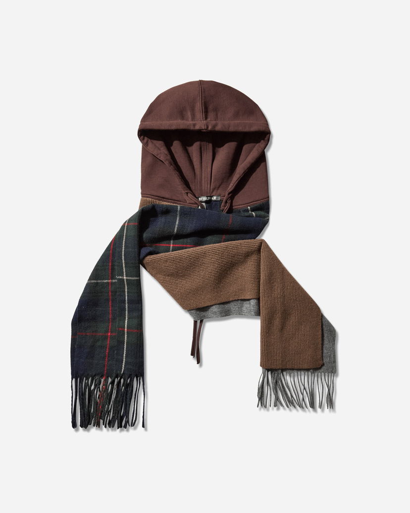 Halsduk Ottolinger Deconstructed Hoodie Scarf Brun | 12990282801 BRWGRY
