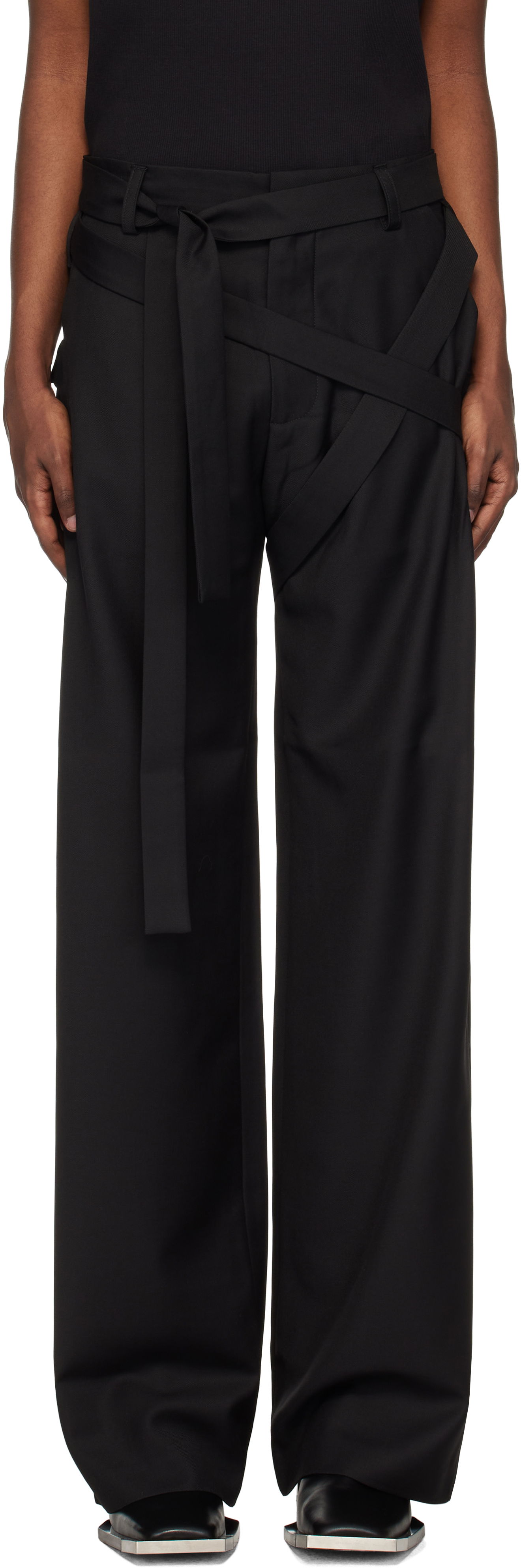 Byxor HELIOT EMIL Aegis Tailored Trousers Svart | AW24_M_10_182_BLK01, 0