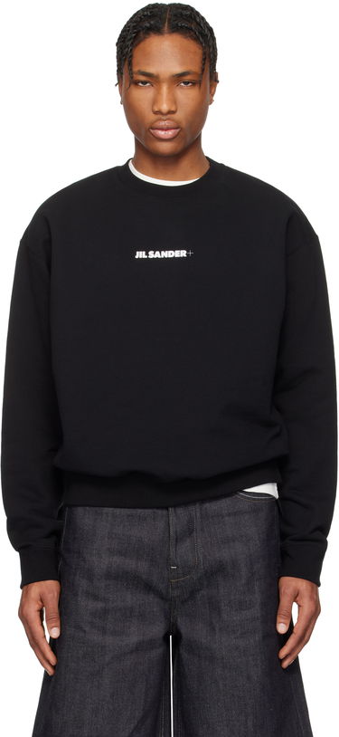 Sweater Jil Sander Jil Sander Logo Sweatshirt Svart | J47GU0132_J20039, 0