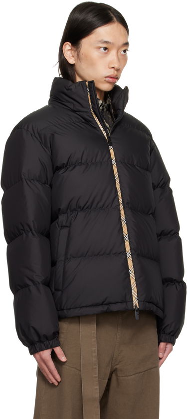 Pufferjacka Burberry Burberry Snowdon Checker-Tape Down Jacket Svart | 8113810, 1