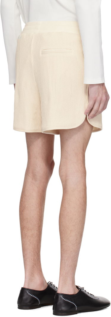 Shorts Wales Bonner Wales Bonner Song Jersey Shorts Beige | US25JE16-CO04-100 COTTON MESH, 2