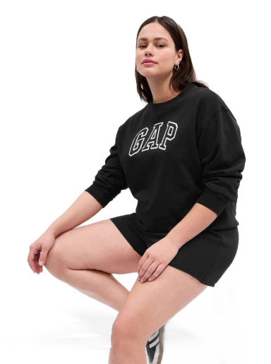 Sweater GAP Heritage Crewneck Svart | 554936-10