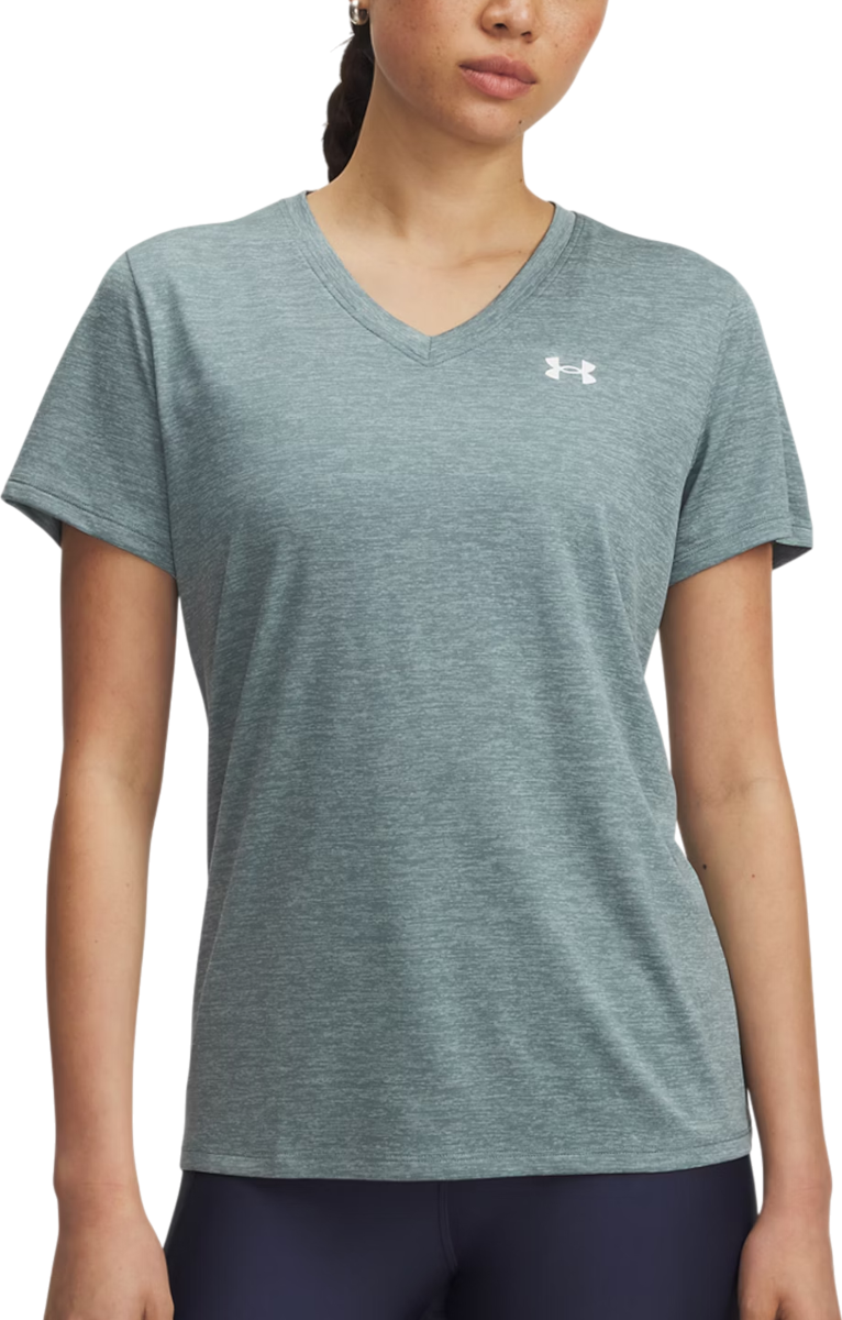 T-shirt Under Armour V-Neck Short Sleeve T-Shirt Tech SSV-Twist Grön | 1384227-587