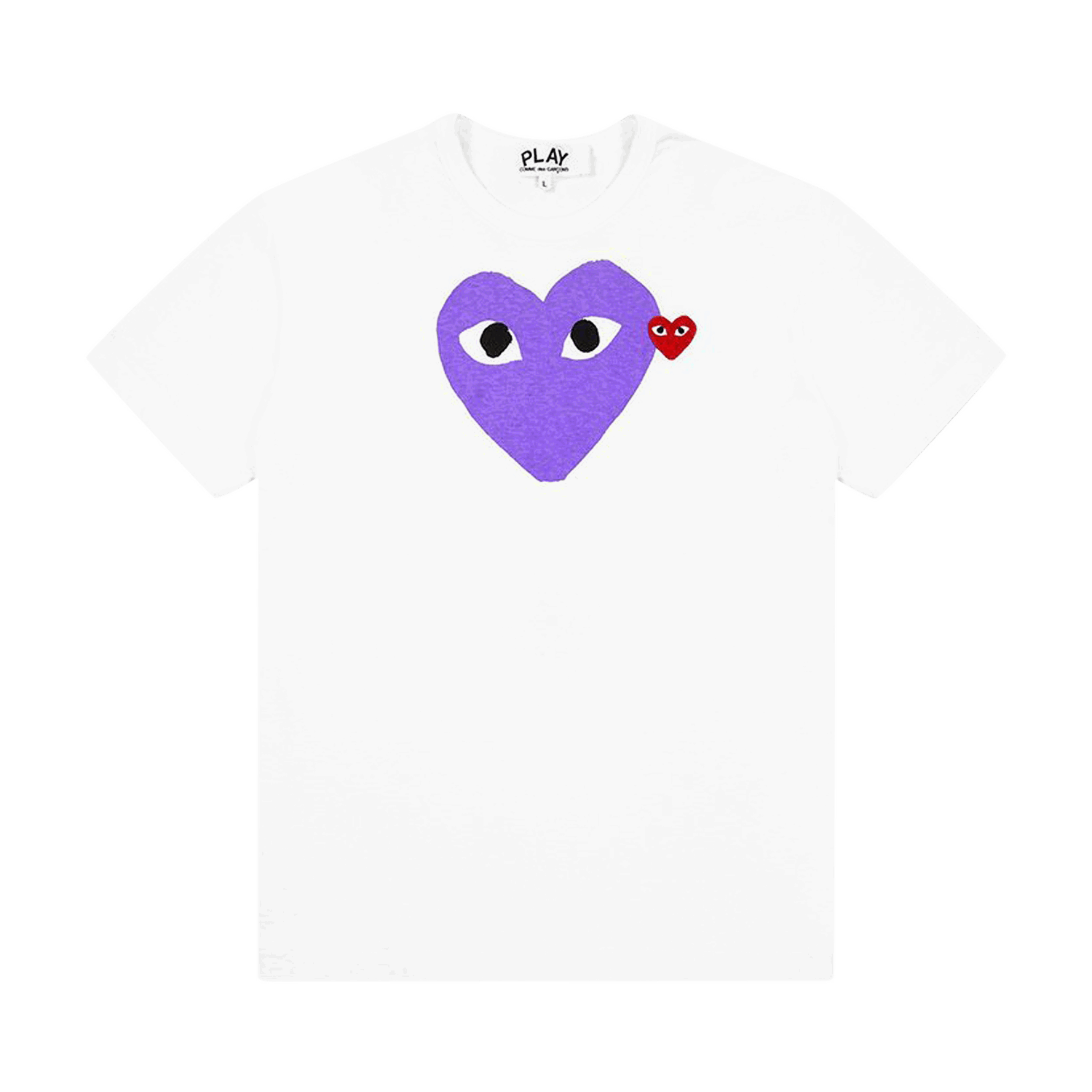T-shirt Comme des Garçons PLAY Red Emblem Heart T-Shirt Vit | az t106 051 1, 0