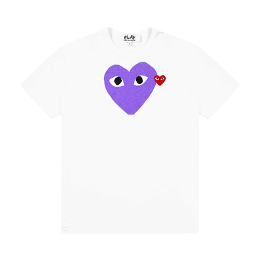T-shirt Comme des Garçons PLAY Red Emblem Heart T-Shirt Vit | az t106 051 1, 0