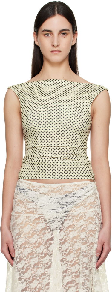 Linne Miaou Miaou Lani Polka Dot Top Gul | 7114SVISBNP, 0
