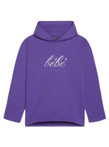 Sweatshirt Balenciaga Bebe Cropped Hoodie Purpur | 670946TLVH50553
