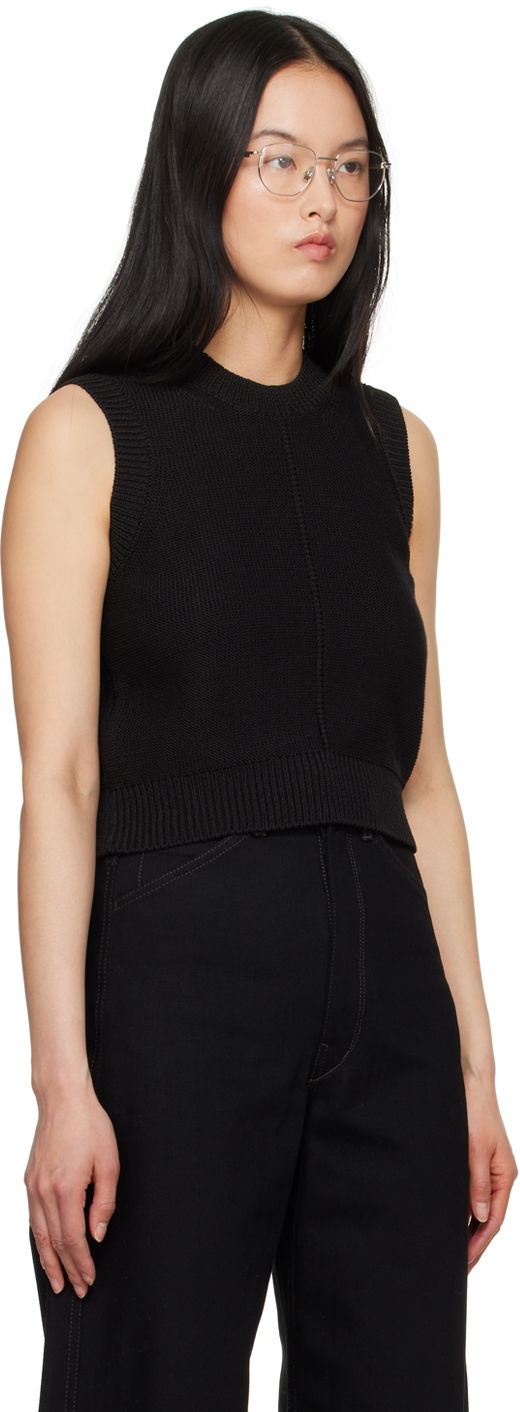 Sweater LEMAIRE Lemaire Cropped Knit Vest Svart | TO1208 LK1022, 1