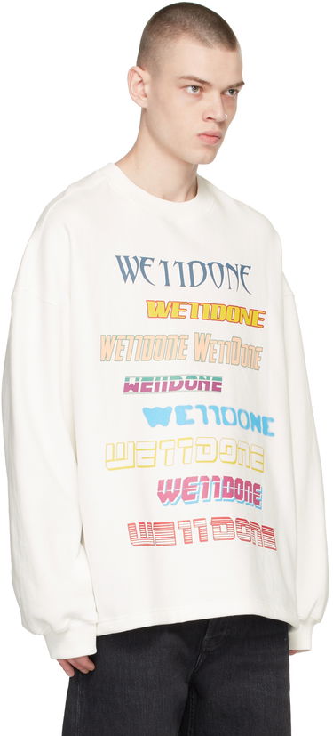 Sweatshirt We11done We11done Printed Sweatshirt Vit | WD-TP5-19-114-U-WH, 4
