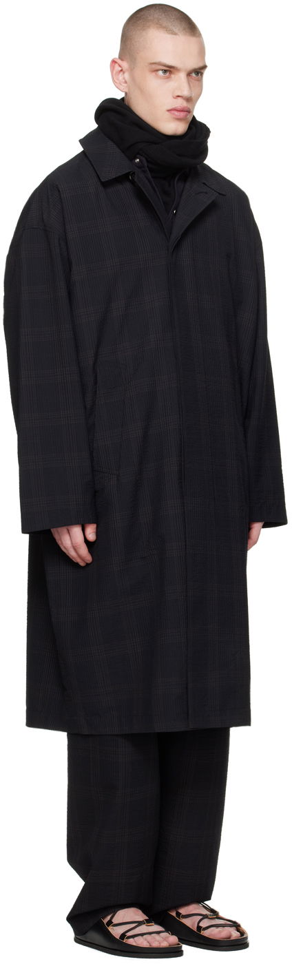 Rockar LEMAIRE Lemaire Checked Overcoat Svart | CO1055 LF1256, 1