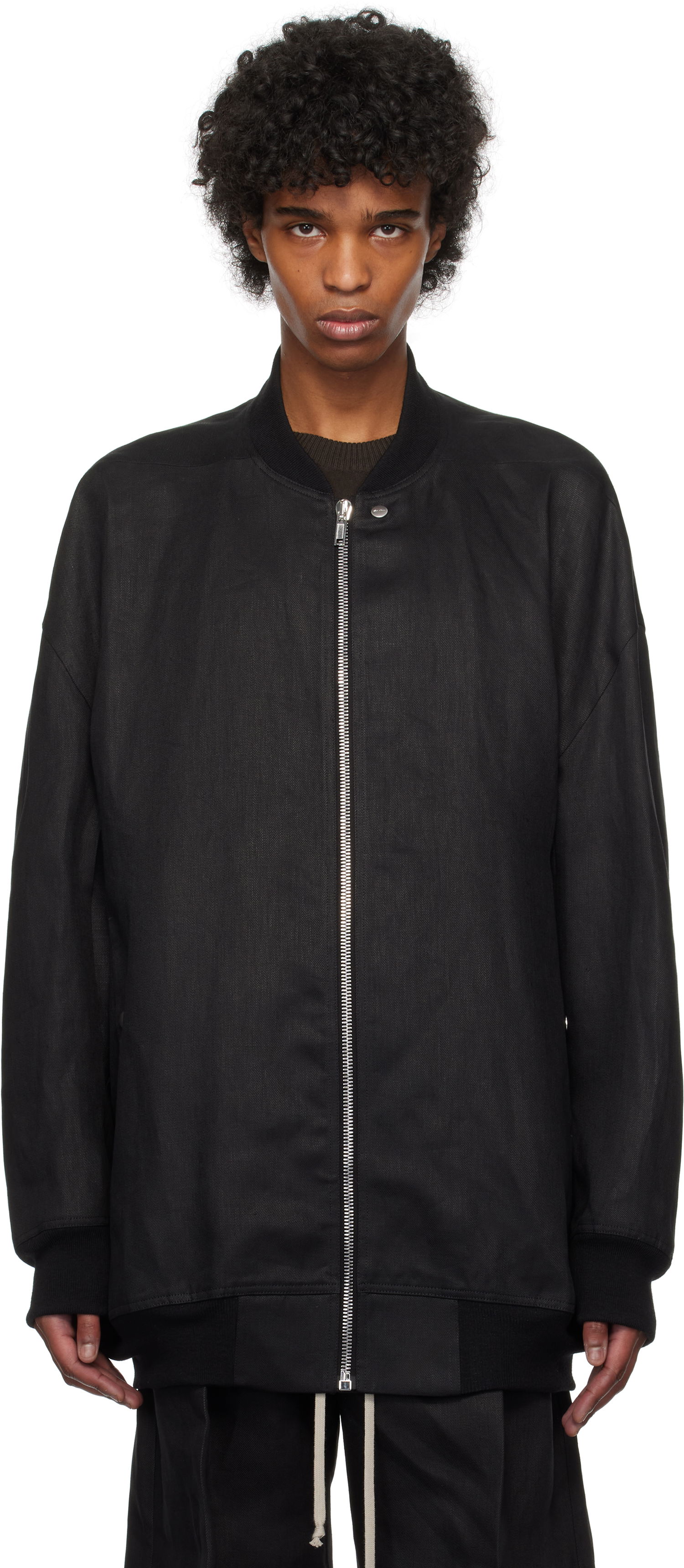 Bomberjacka Rick Owens Rick Owens Hollywood Jumbo Flight Bomber Jacket Svart | RU01E5793 TWL, 0