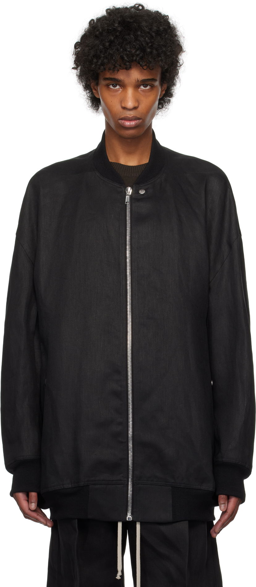 Bomberjacka Rick Owens Rick Owens Hollywood Jumbo Flight Bomber Jacket Svart | RU01E5793 TWL