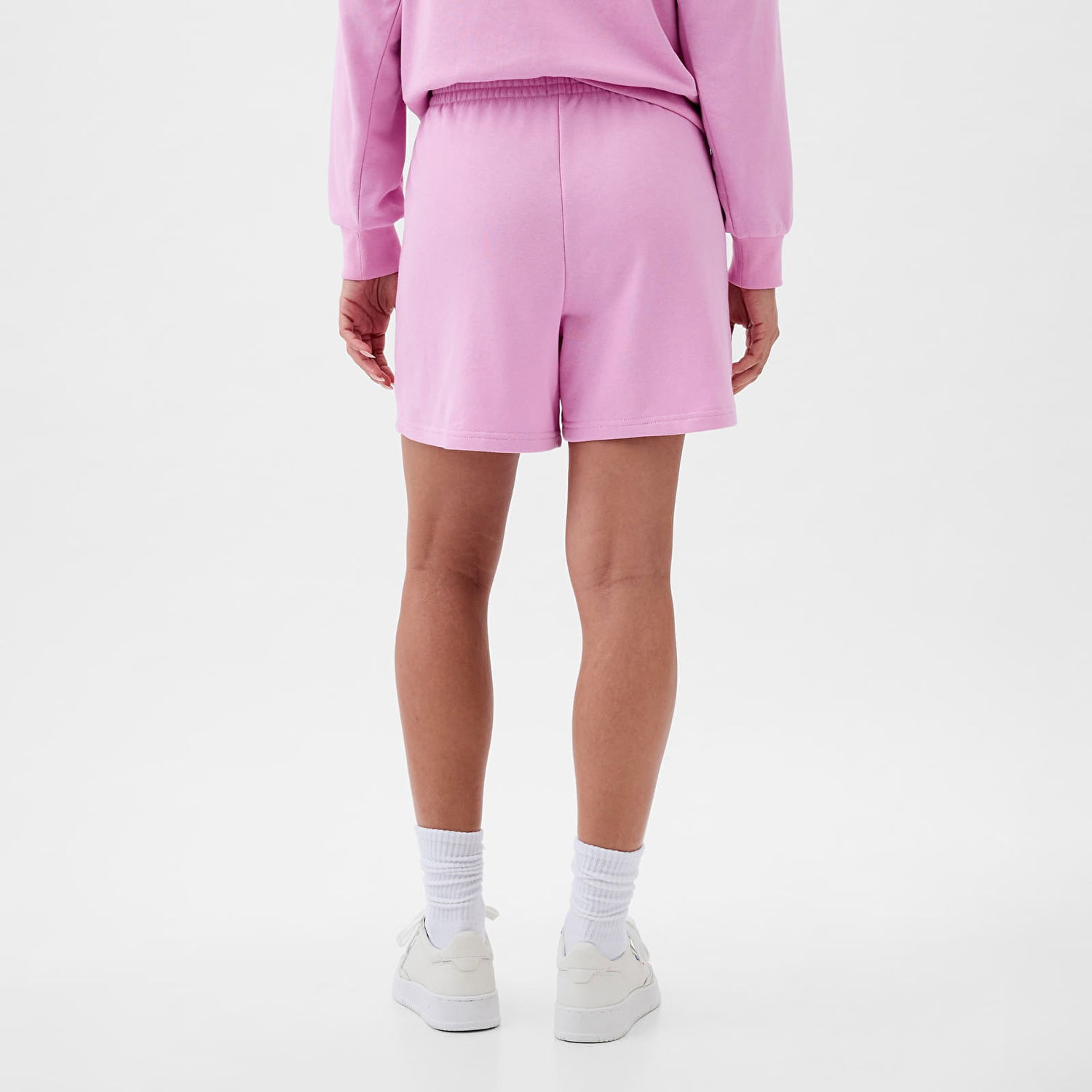 Shorts GAP French Terry Logo Boyfriend Shorts Sugar Rosa | 870978-00, 1