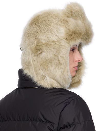 Hatt Burberry Burberry Shearling Trapper Hat Beige | 8114666, 4