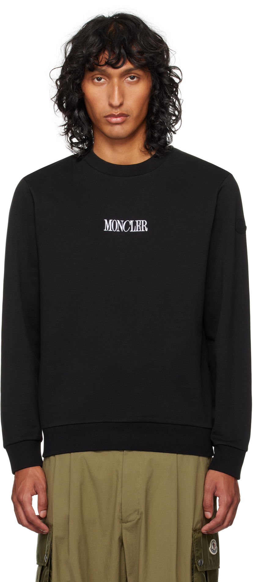 Sweatshirt Moncler Logo Sweatshirt Svart | J20918G00040809KR