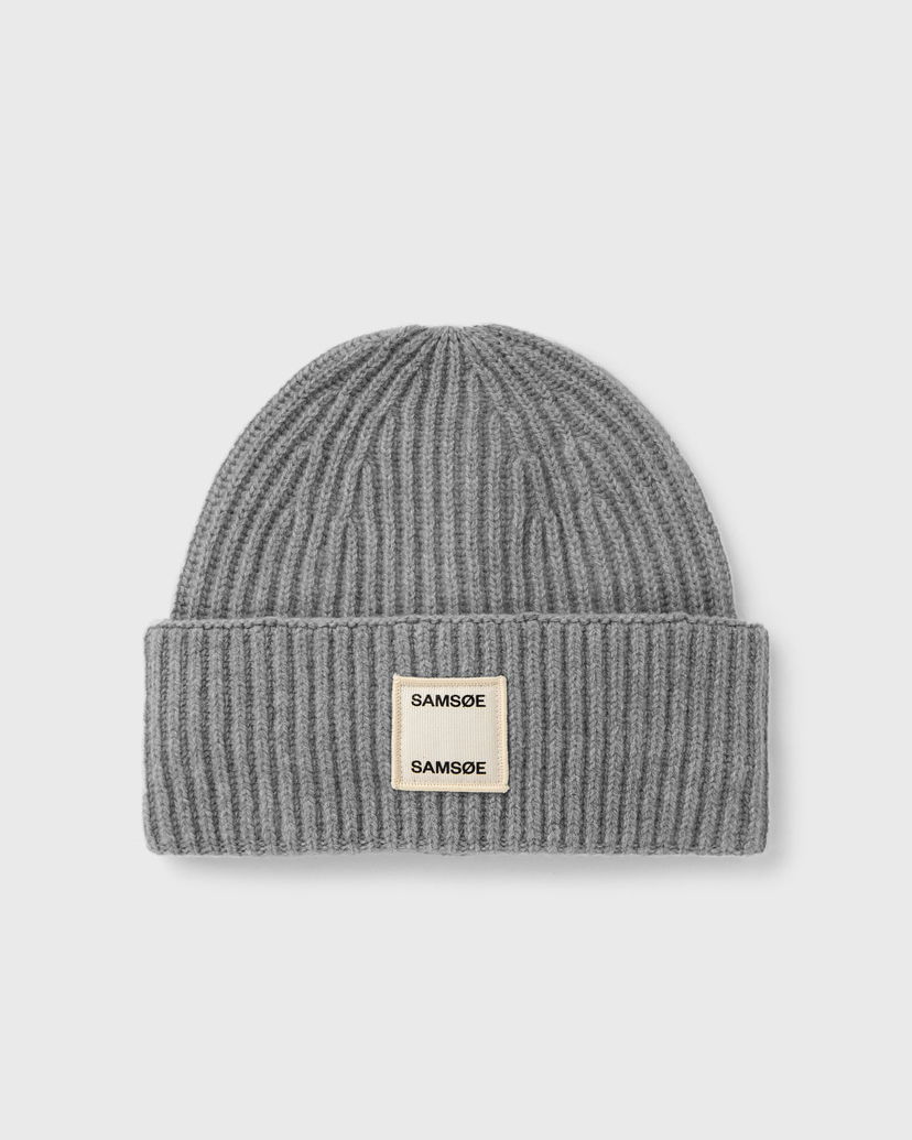 Mössa Samsoe Samsoe Samsøe & Samsøe Ribbed Knit Beanie Grå | F24300118-DARK_GREY_MEL
